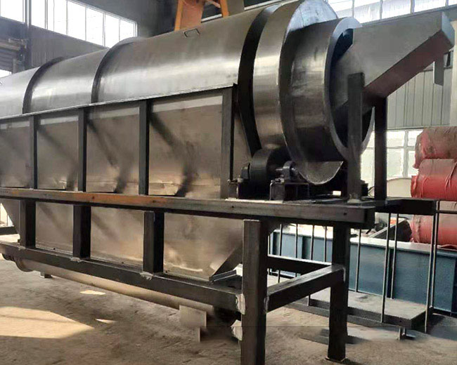 復合肥滾筒篩包含機架，滾筒篩和滾筒