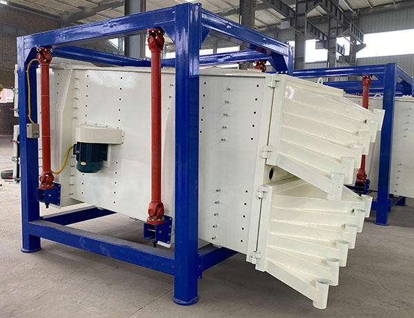 針對(duì)客戶(hù)對(duì)石英板材砂要求推薦客戶(hù)使用方形搖擺篩